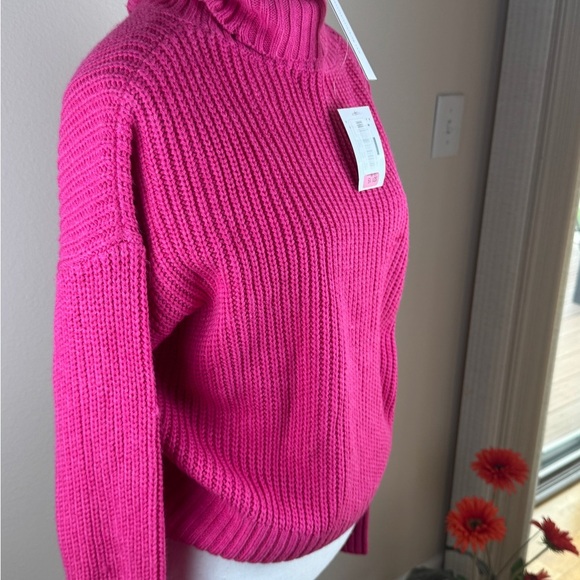 Sanctuary Pink Cowl Neck Sweater Chunky Knit New - Picture 4 of 11